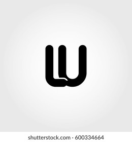 initial lu black business logo