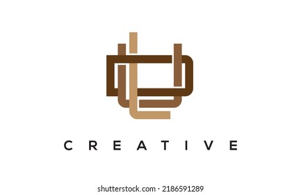 initial LUD, DUL letters Monogram Logo. Creative Modern LUD, DUL Letters icon vector Illustration.