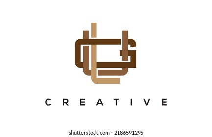 inicial LUG, letras GUL logotipo de monograma. Creative Modern LUG, Gul Letters icono vector Ilustración.