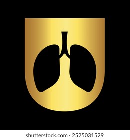 Initial Lungs Logo combine with letter U vector template
