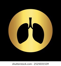 Initial Lungs Logo combine with letter O vector template
