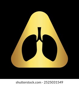 Initial Lungs Logo kombinieren mit Buchstabe A Vektor Vorlage
