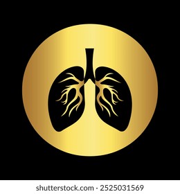 Initial Lungs Logo combine with letter O vector template
