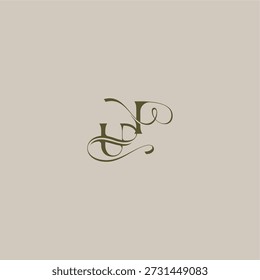 anfänglich in luxuriösem logomark konzept UI hochzeit monogramm logo buchstabe feminin eleganten stil design