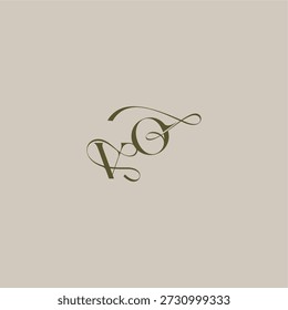 anfänglich in luxuriösem logomark konzept VO hochzeit monogramm logo buchstabe feminin eleganten stil design