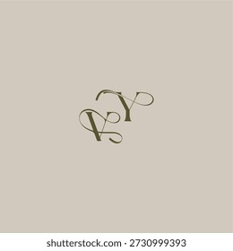 initial in luxurious logomark concept VY wedding monogram logo letter feminine elegant style design