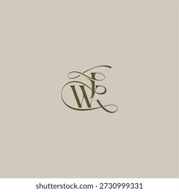 anfänglich in luxuriösen logomark Konzept WJ Hochzeit Monogramm Logo Brief feminin eleganten Stil Design