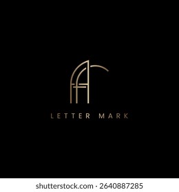 Initial Luxury AF FA Monogram Logo Design, Elegant Lettermark Logo Template.