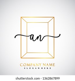 AN Initial luxury handwriting logo vector