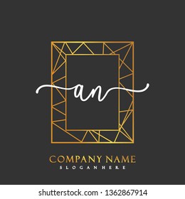 AN Initial luxury handwriting logo vector