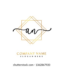 AN Initial luxury handwriting logo vector