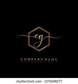 EG Initial luxury handwriting logo vector