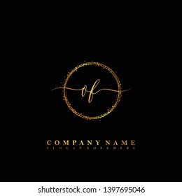 OF Initial luxury handwriting logo vector