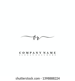 OR Initial luxury handwriting logo vector