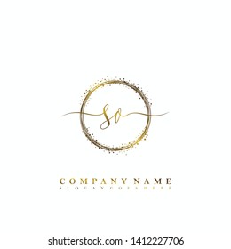 SO Initial luxury handwriting logo vector