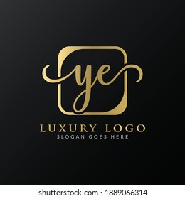 Initial Luxury Letter YE Vector Illustration