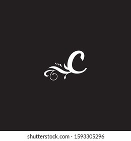 Initial Luxury logo Letter C Branding Identity Corporate vector logo design floral template