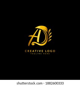 Initial A luxury logotype with flourish ornament. Typography for company and business logo.