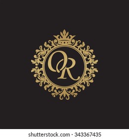OR initial luxury ornament monogram logo