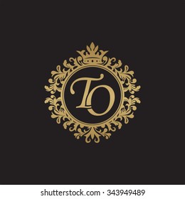 TO initial luxury ornament monogram logo