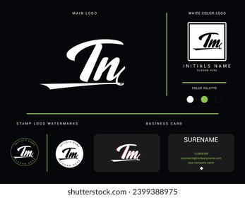 Diseño de imagen vectorial de carta con logotipo TN de lujo inicial para empresas o finanzas