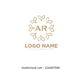 Initial luxury vector logo design template letter AR