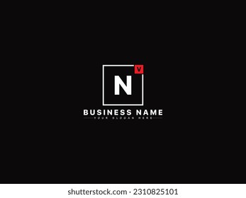 Primer Lujo Vh, Vv, Vi, Vn, Letra Vn Cuadrada Logo Imagen Vectorial De Regalías Para Empresas Financieras