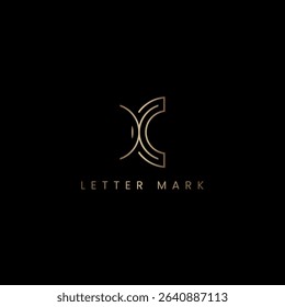 Initial Luxury XC CX Monogram Logo Design, Elegant Lettermark Logo Template.