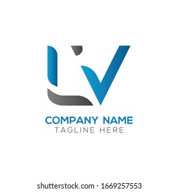 Letra inicial LR Modelo vectorial de diseño de logotipo empresarial. Diseño del logotipo LV de la carta abstracta