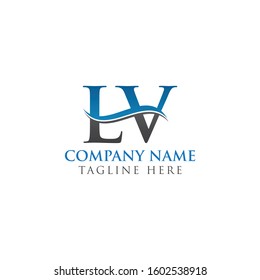 Initial LV letter Logo Design vector Template. Abstract Letter LV logo Design