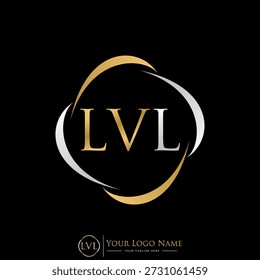 LVL inicial fonte serif girar swoosh rápido acento estilo elemento profissional logotipo design gráfico conceito criativo premium vetor imagem de stock venda superior