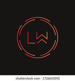 Initial LW letter Logo Design vector Template. Abstract Letter LW logo Design