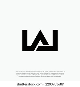 initial lwa Letter Logo Design Monogram Icon Vector Template.logo LWA