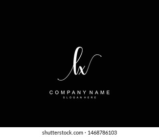 Initial LX beauty monogram and elegant logo design, handwriting logo of initial signature, wedding, fashion, floral and botanical with creative template.