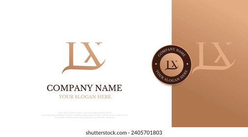 Initial LX Logo Design Vector 