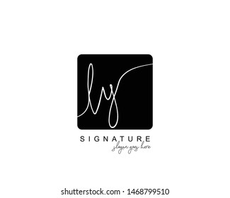 Initial LY beauty monogram and elegant logo design, handwriting logo of initial signature, wedding, fashion, floral and botanical with creative template.