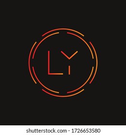 Initial LY letter Logo Design vector Template. Abstract Letter LY logo Design
