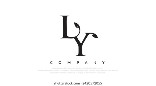 Initial LY Logo Design Vector 