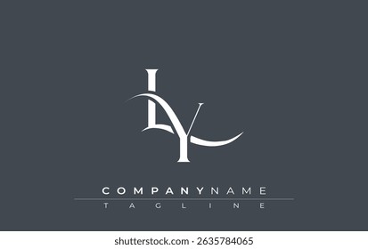 Vetor de design de logotipo LY inicial. Elegante Monograma Logo Design com elementos decorativos e tipografia