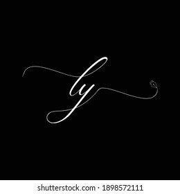 Initial LY logo handwriting business illustration fashion simple