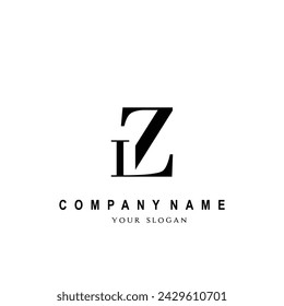 Initial LZ letter brand invitation title logotype trendy