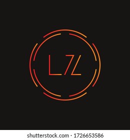 Plantilla vectorial de diseño de logotipo de letra LZ inicial. Diseño del logotipo de la carta abstracta LZ