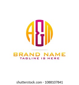 Initial A & M abstract logo template vector