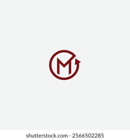 initial M Arrow Logo. letter M with arrow combination. usable for finance, logistic and company logos, vector illustration
