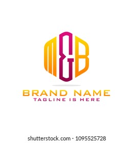 Initial M & B abstract logo template vector
