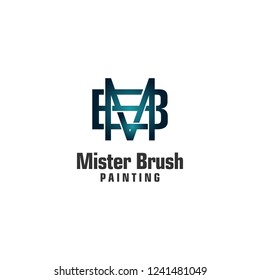 Initial M B in luxury colour for Painting or Various Business Logo with Vector Files