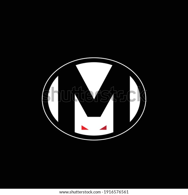 Initial-Logo-Design-Vektorgrafik von M Batman: Stock-Vektorgrafik ...