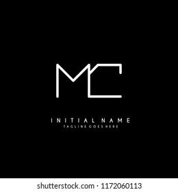 Initial M C minimalist modern logo identity vector