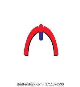 Initial M with capsule logo design