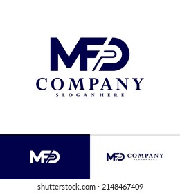 Initial M F D logo vector template, Creative M F D logo design concepts